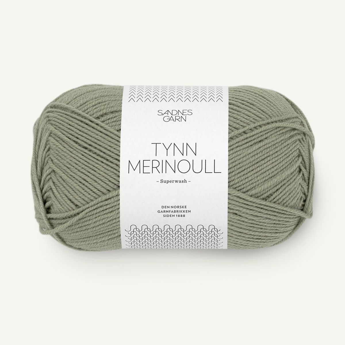 Tynn Merinoull - 8521 Støvet Lys Grønn