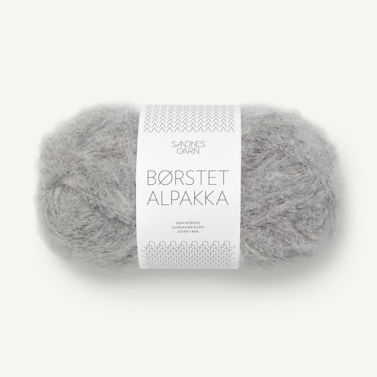 Børstet Alpakka - 1042 Gråmelert