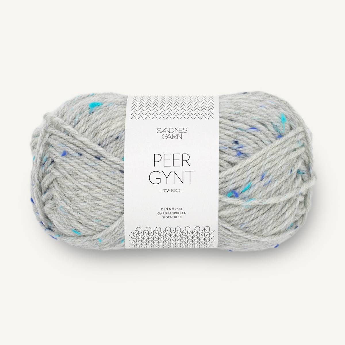 Peer Gynt - 1502 Lys Gråmelert m/ Blå Tweed
